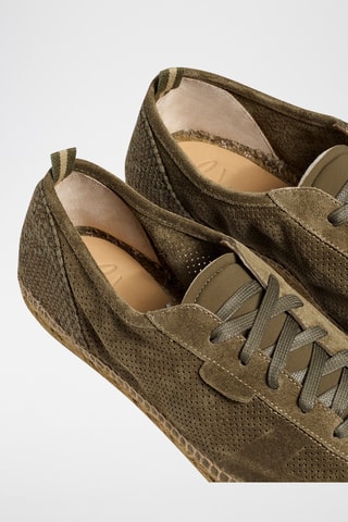 Leren Espadrilles Tomas - Kaki