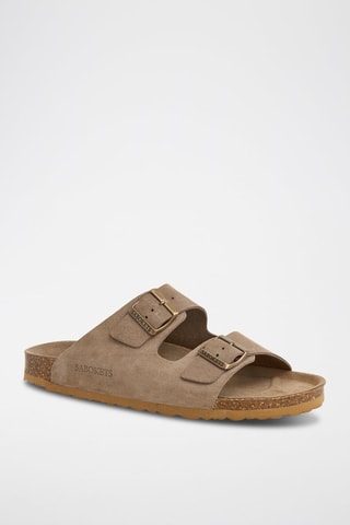 Mules em nobuck - Castanho