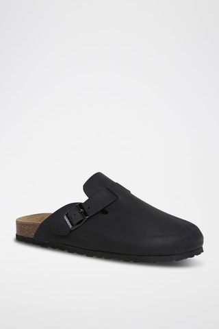 Mules em couro - Preto