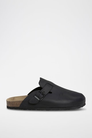 Mules em couro - Preto