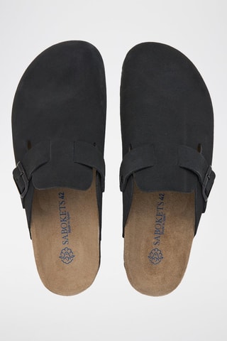 Mules em nobuck - Preto