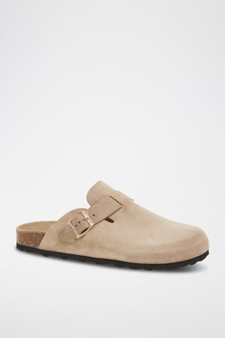 Mules em nobuck - Castanho