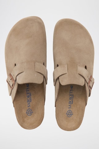 Mules em nobuck - Castanho