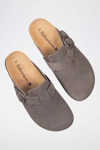 Socas de nobuck Rosso Cinzento
