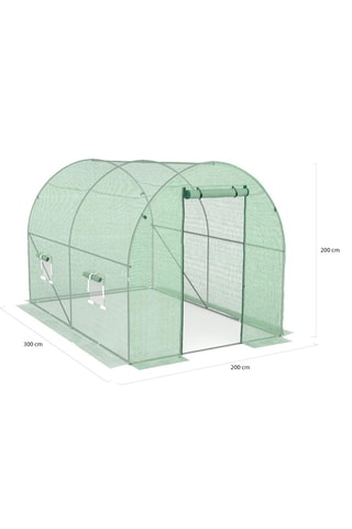 Estufa túnel de jardim - 300 x 200 x 200 cm - 6 m²