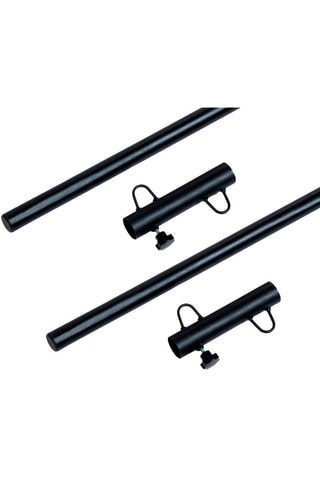 2 poteaux pour voile d'ombrage - Noir