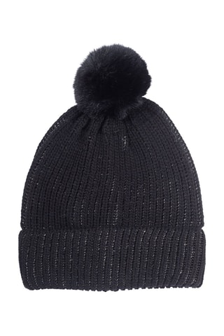Muts met Pompon - Zwart