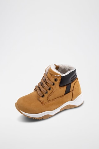 Gevoerde Leren Boots - Camel