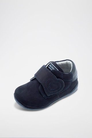 Hoge Leren Sneakers Marineblauw