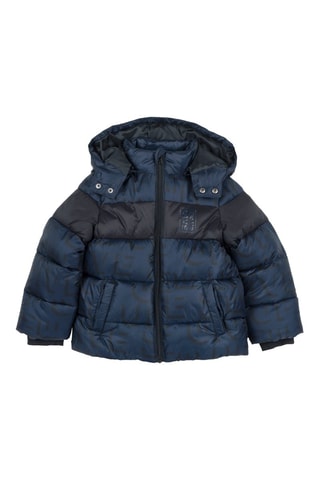 Gewatteerde Jas met Capuchon - Marineblauw