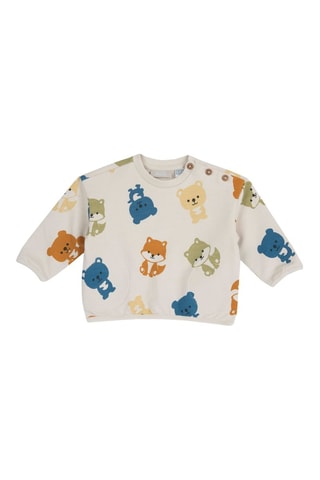 Sweater - Ecru en Lichtblauw