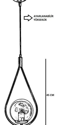 Hanglamp Damla Tekli Goudkleurig