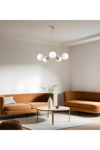Hanglamp - Goudkleurig en Wit