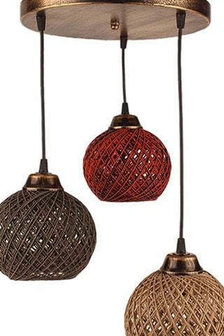 Hanglamp - Bronskleurig en Bruin