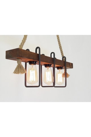 Grenenhouten Hanglamp - Naturel en Beige
