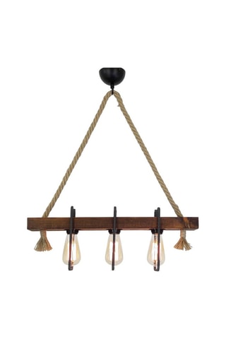 Grenenhouten Hanglamp - Naturel en Beige