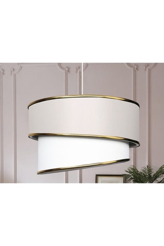 Hanglamp Crèmekleurig en Goudkleurig - 30 x20 x 70 cm