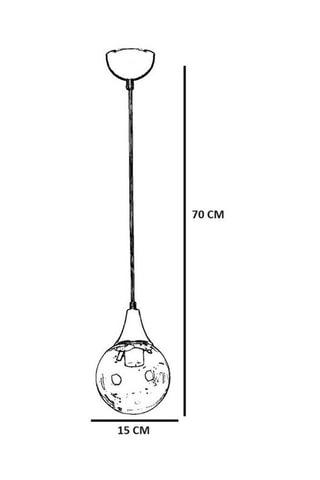 Hanglamp - Goudkleurig en Wit - 40 W