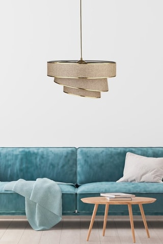 Hanglamp - Taupe en Goudkleurig - 40 W