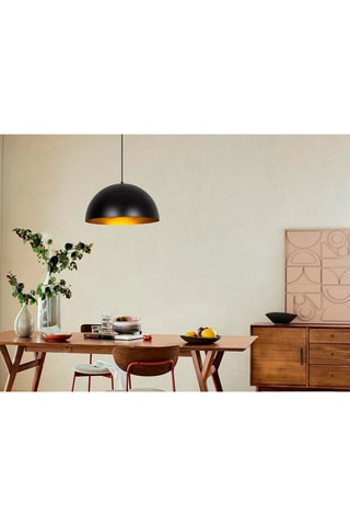 Hanglamp Sivani - Zwart en Goudkleurig - 100 W