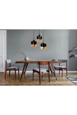 Hanglamp -  Zwart - 3 x 60 W