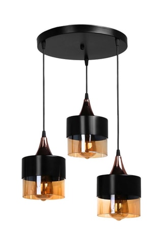 Hanglamp -  Zwart - 3 x 60 W