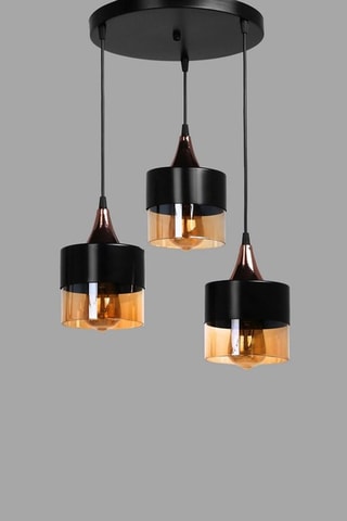 Hanglamp -  Zwart - 3 x 60 W