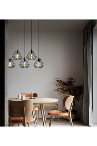 Hanglamp Diamond - Zwart - 5 x 100 W