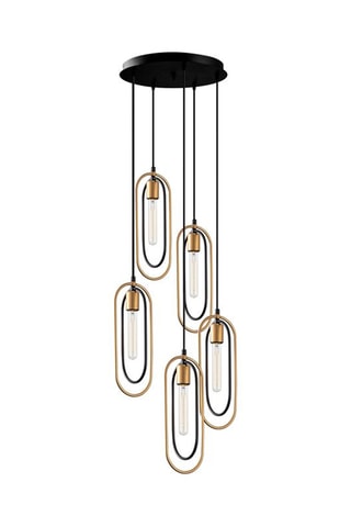 Hanglamp Cerco - Zwart en Goudkleurig