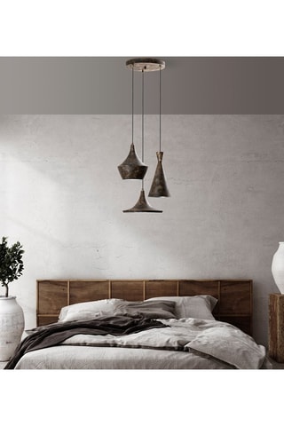 Hanglamp Tom - Donkerbruin - 3 x 40 W