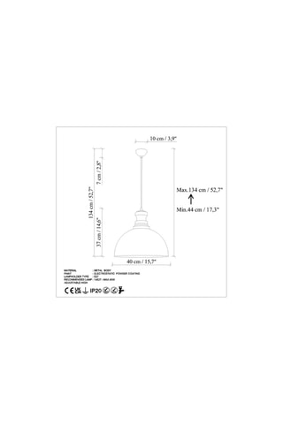 Hanglamp  Kure 228 - Donkerbruin - 40 W