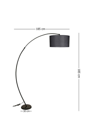 Staanlamp Misra - Zwart - 60 W - 85 - 185 cm