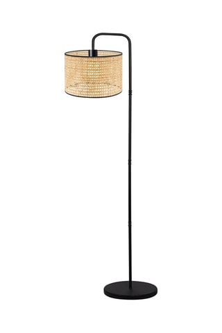 Houten Staanlamp - Naturel en Zwart - 60 W