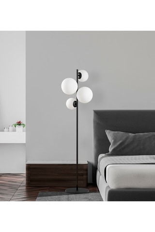 Staanlamp Fazli - Zwart - 4 x 40 W - 162 cm