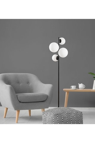 Staanlamp Fazli - Zwart - 4 x 40 W - 162 cm