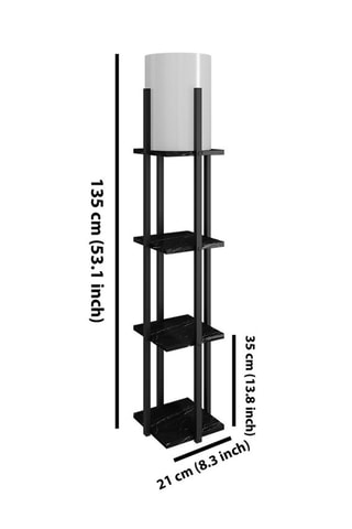 Staanlamp Nora - Zwart