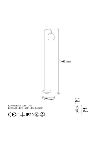 Staanlamp Goudkleurig
