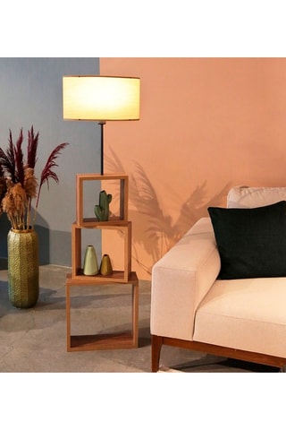 Staanlamp met Niveau Ayd - Lichtbruin