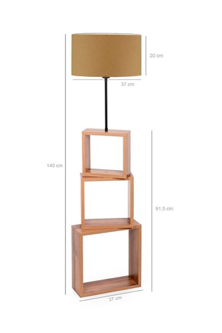 Staanlamp met Niveau Ayd - Lichtbruin