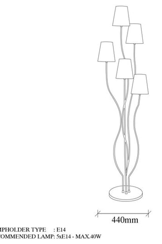 Staanlamp Bonibon Goudkleurig