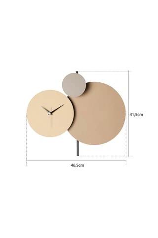 Wandklok - 48 cm - Beige