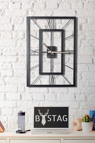 Wandklok November XL - 70 x 50 cm - Zwart