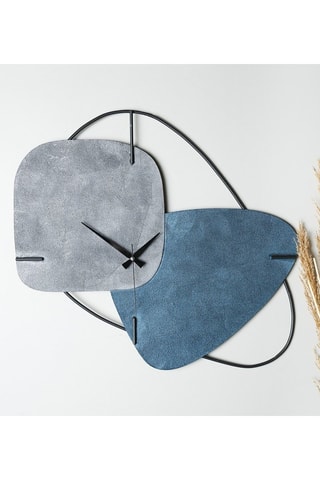 Klok Brazil - 58 x 55 cm - Blauw en Grijs