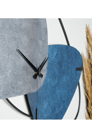 Klok Brazil - 58 x 55 cm - Blauw en Grijs