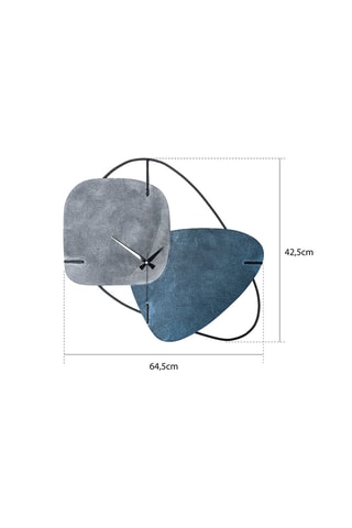 Klok Brazil - 58 x 55 cm - Blauw en Grijs