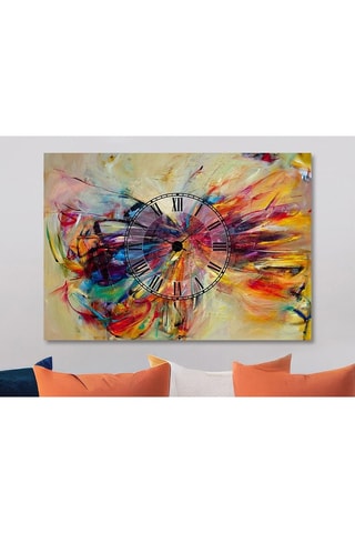 Klok - 70 x 100 cm - Geel en Rood