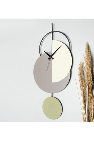 Wandklok Madeco Beige en Grijs