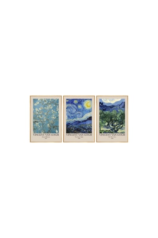 3-delige Wanddecoratie - Vincent Van Gogh