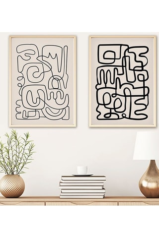 2 tableaux en bois massif Huhu184 - 50 x 70 cm