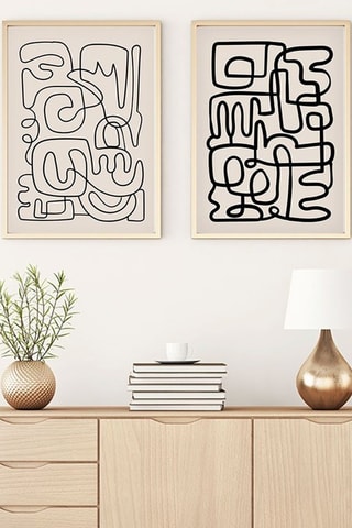 2 tableaux en bois massif Huhu184 - 50 x 70 cm